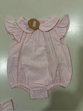 Mud Pie Pink Bubble Romper, NWT